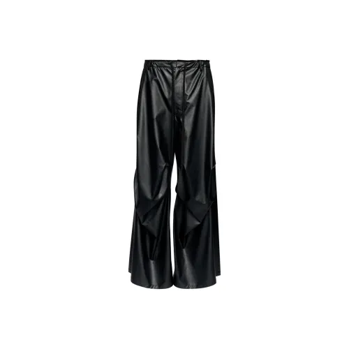 MM6 Maison Margiela Wide Leg Draped Trousers