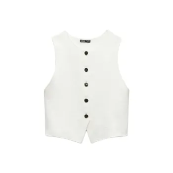 ZARA Vests Women's White