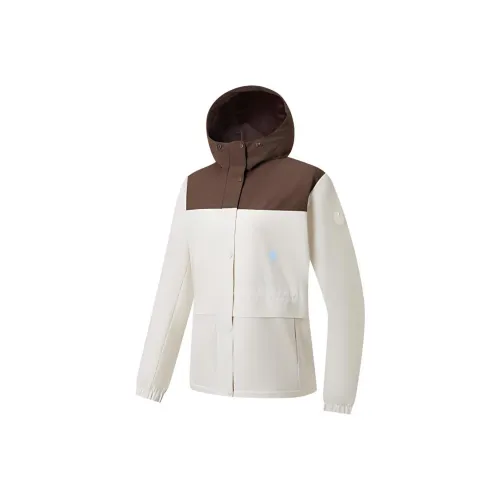 XTEP Variety Training Collection Trench Coat Women's Cotton White/Advanced Brown