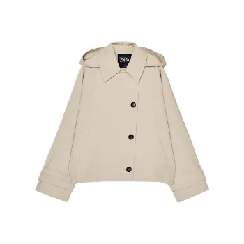 ZARA Trench Coats Women's White