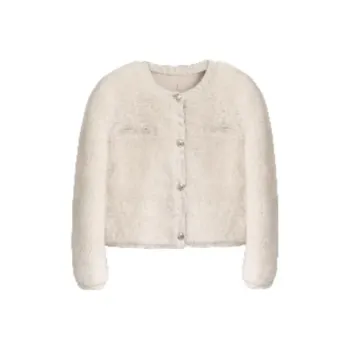 Coco Limited Velvet feel Coat Women's Ecru