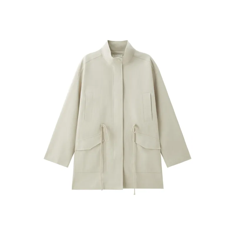 UNIQLO Trench Coat Women's 13 Moonlight Gray-0