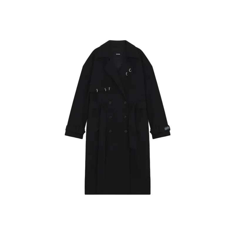 WE11DONE FW24 Trench Coat Women's Black-0