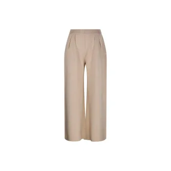 MaxMara Logo Embroidered Wide Leg Pants