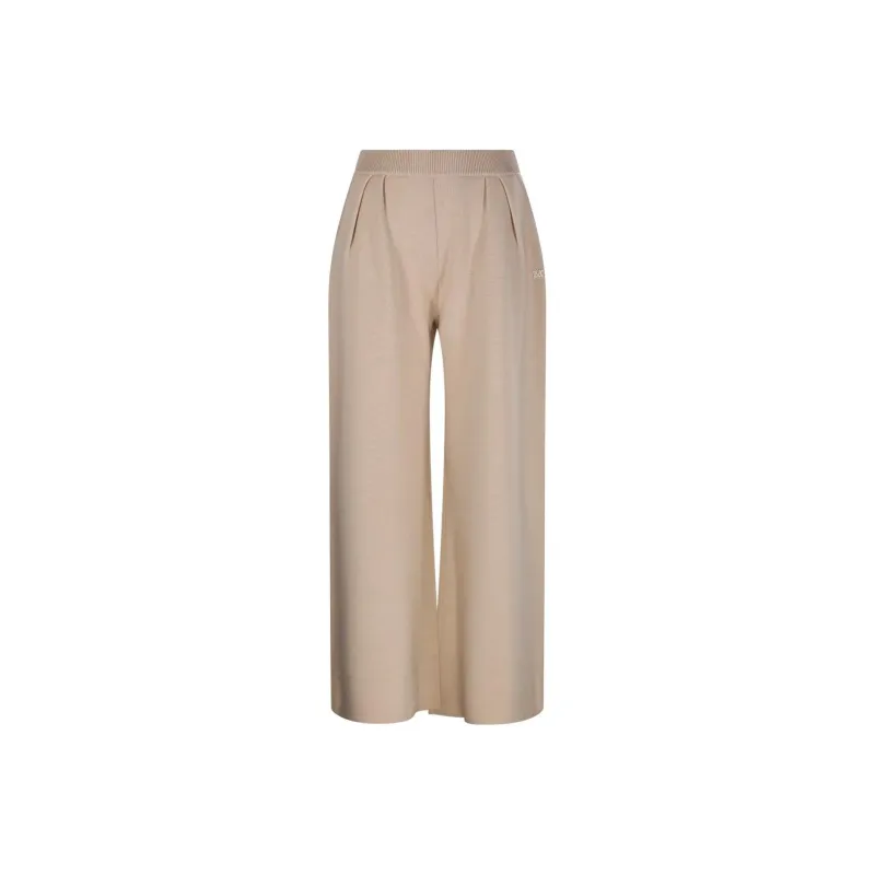 MaxMara Logo Embroidered Wide Leg Pants-0