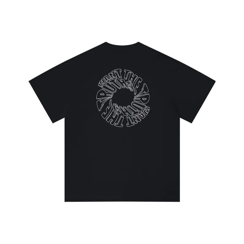 MIANDEMEIXUE Loose Fit Casual Inner Short Sleeved T Shirt Unisex Solid Color-68