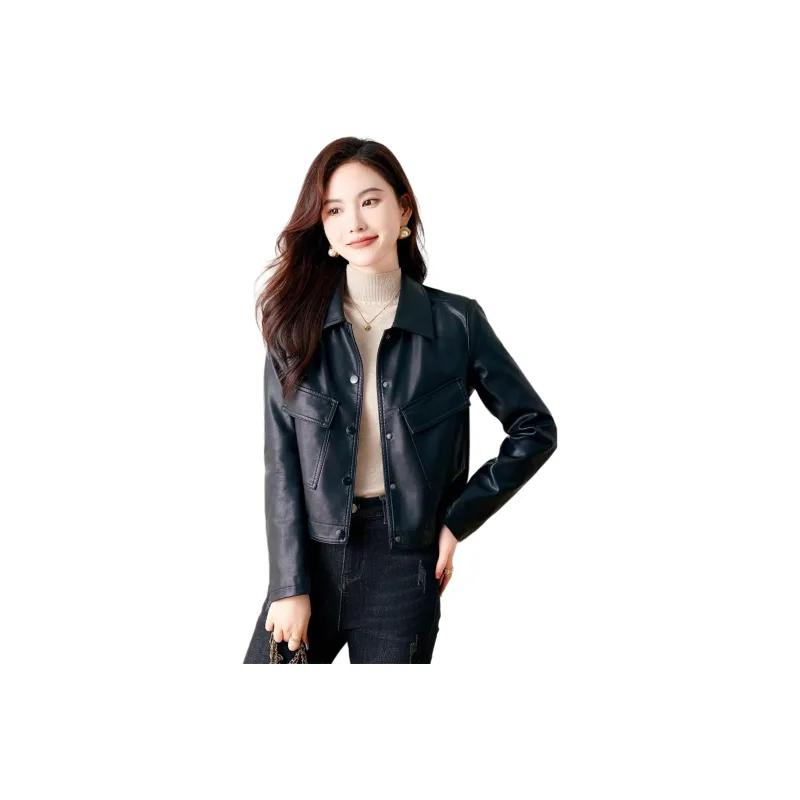 Yi Mengyuan Leather Jacket Women's-1