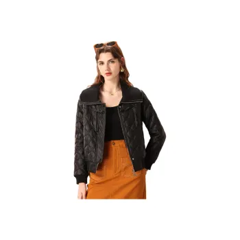 FENHONGMALI Puffer Jacket Women's Black