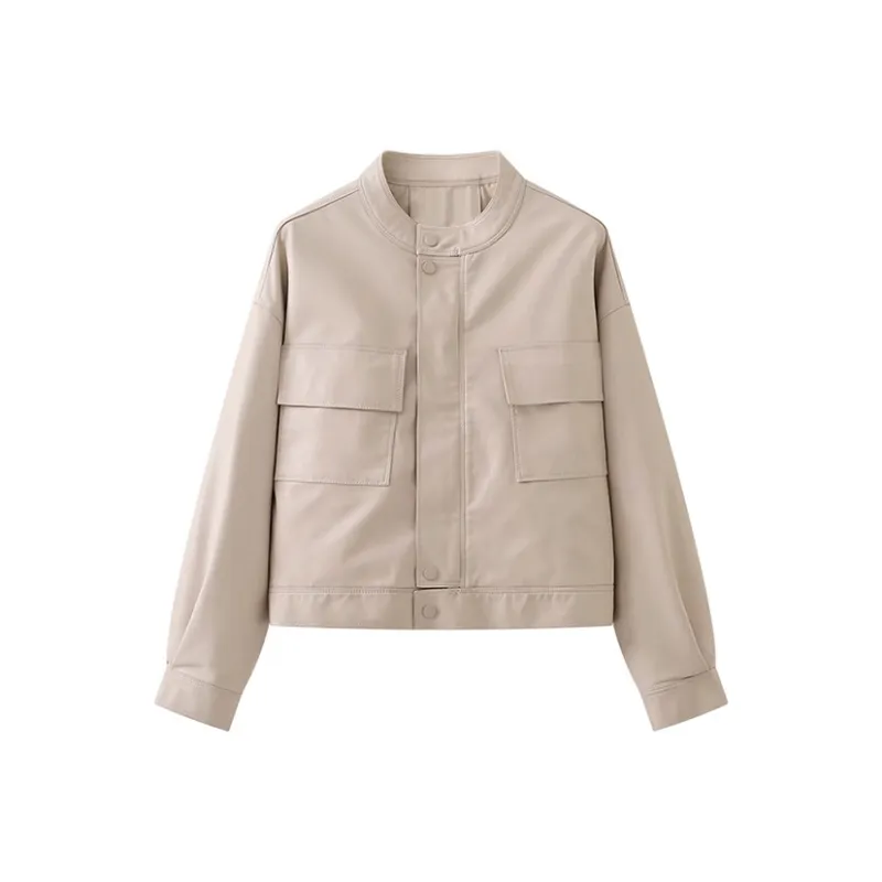 COMBO Leather Jacket Unisex Pink-7