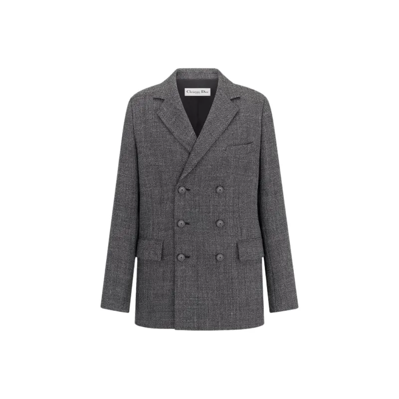 DIOR SS25 Spring Summer Ready to Wear Collection Business Suit Coat Women's Gray-0