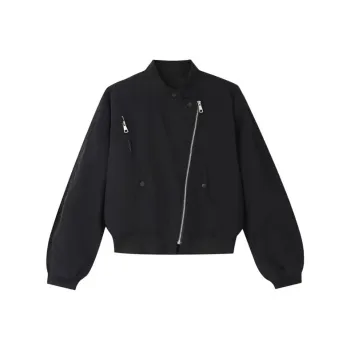 HUINIAN Cropped Coats Women's Black