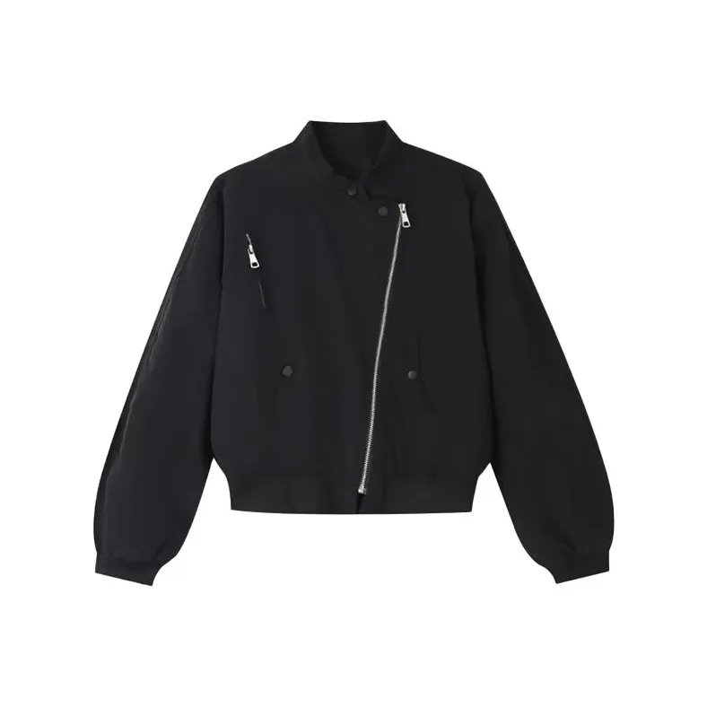 HUINIAN Cropped Coats Women's Black-0