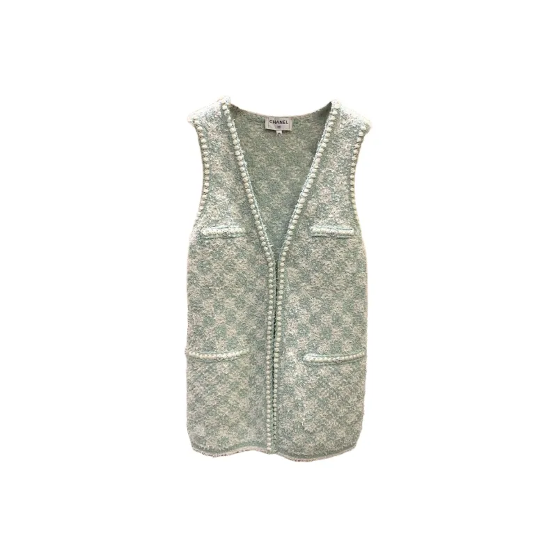 CHANEL Vests Women's Mint Green-0