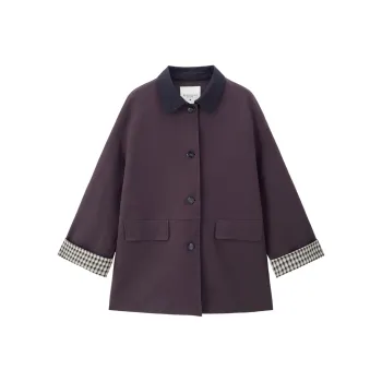 UNIQLO Trench Coat Women's Velvet Li Purple