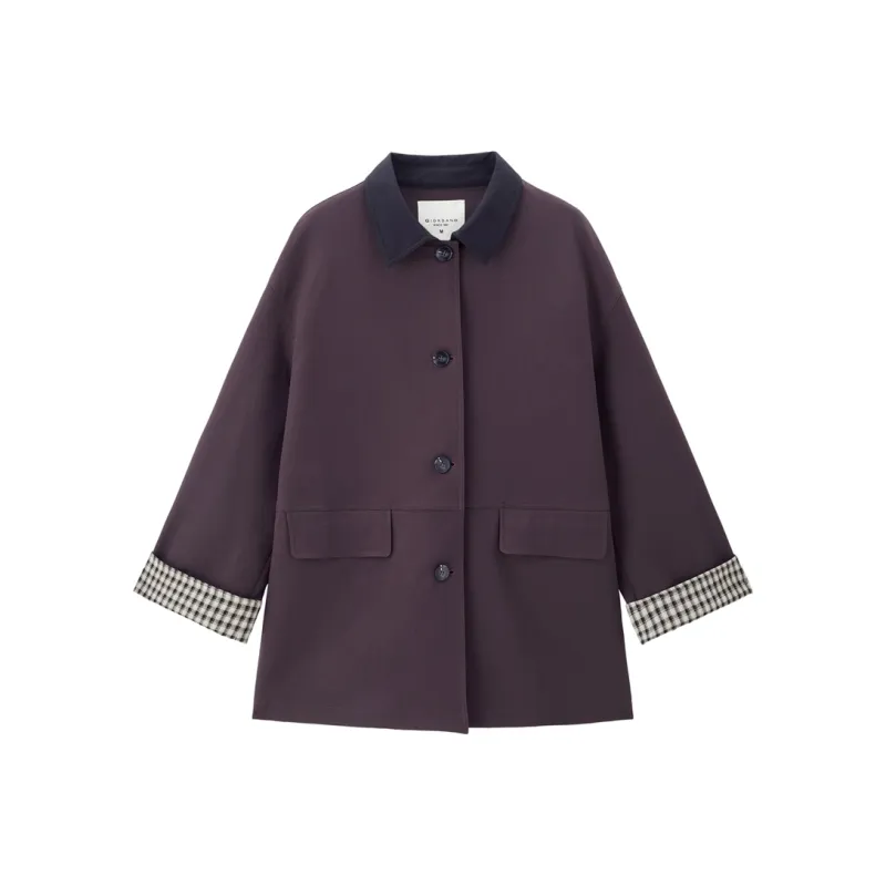 UNIQLO Trench Coat Women's Velvet Li Purple-0