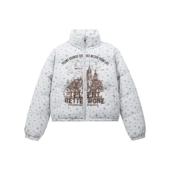 TELENT Puffer Jacket Women's Light Gray