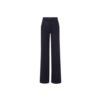 VERONICA BEARD Tonelli Pinstriped Wide-leg Trousers
