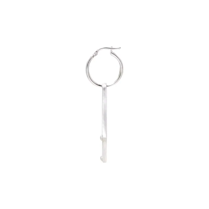 PRADA Silver Earrings Women's Green-2