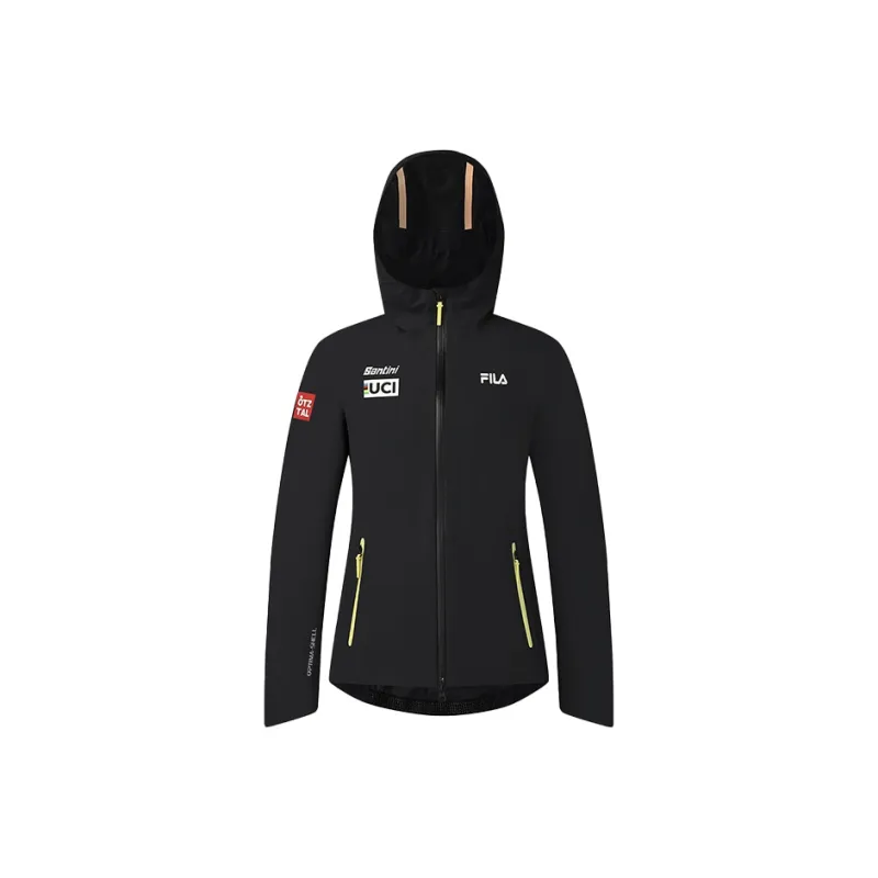 FILA CYCLING Waterproof, Windproof, And Quick Dry Windbreaker Jacket Women's Pitch Black-0