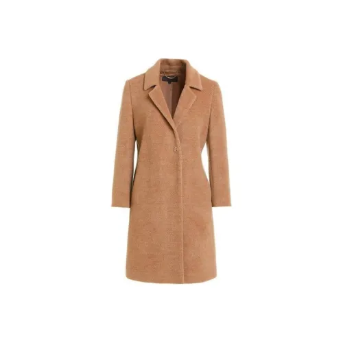 QIAOWANNI Coats Women's Almond