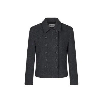 HERLIAN Velvet feel Coat Unisex Gray