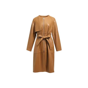 Kele Coco Leather Jacket Women's Chestnut Brown