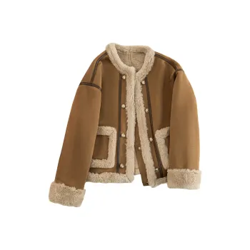 TOUCH Cropped Coats Women's Light Brown