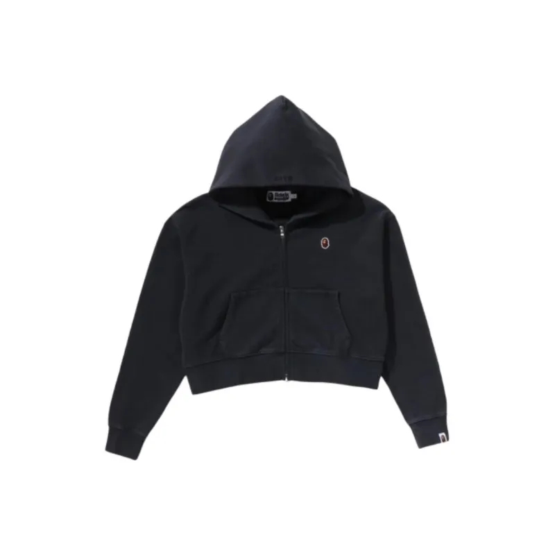 A BATHING APE Logo Zip up Hoodie-0