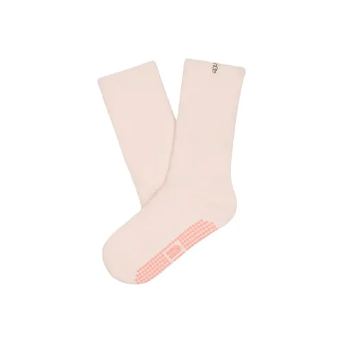 UGG Mid Calf Socks Women's 1 Pack Cream Pink