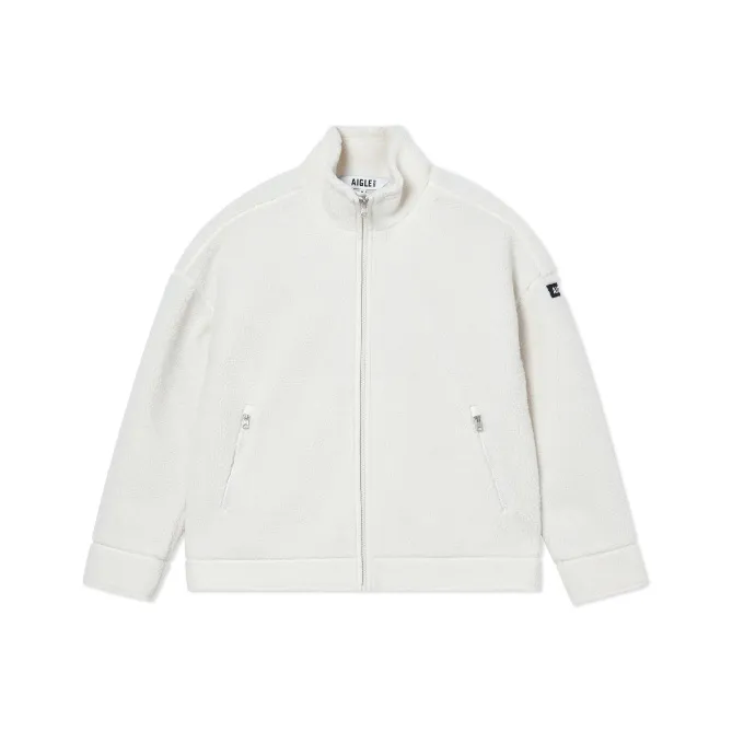 AIGLE Velvet feel Coat Women's Pink White-0