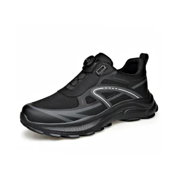 MODENGPAN Breathable And Lightweight Low Top Casual Shoes Men's Black