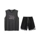 2 Pack (Dark Gray Top+Black Pants)