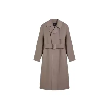THEORY Coat Women's Mist Gray Brown