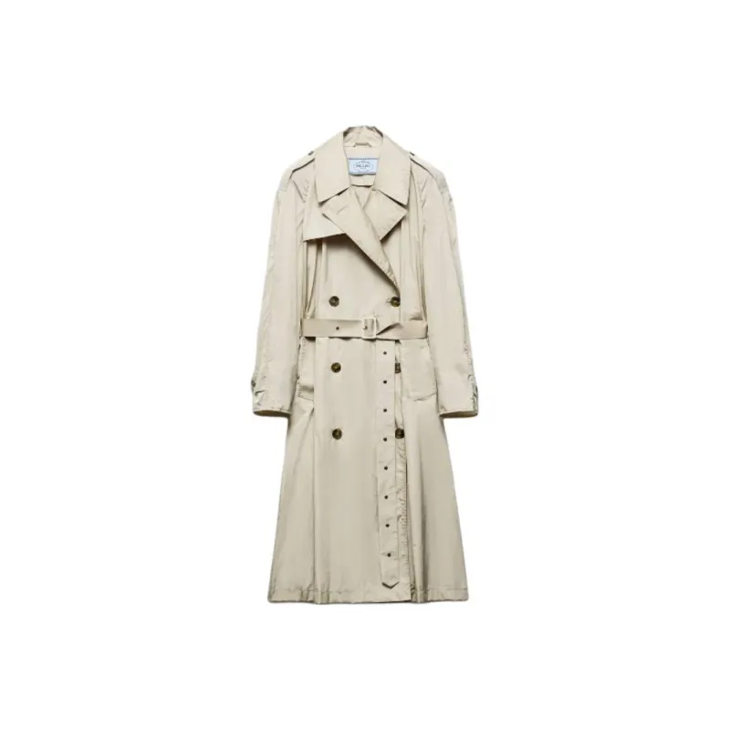 PRADA Trench Coats Women's Ecru-0