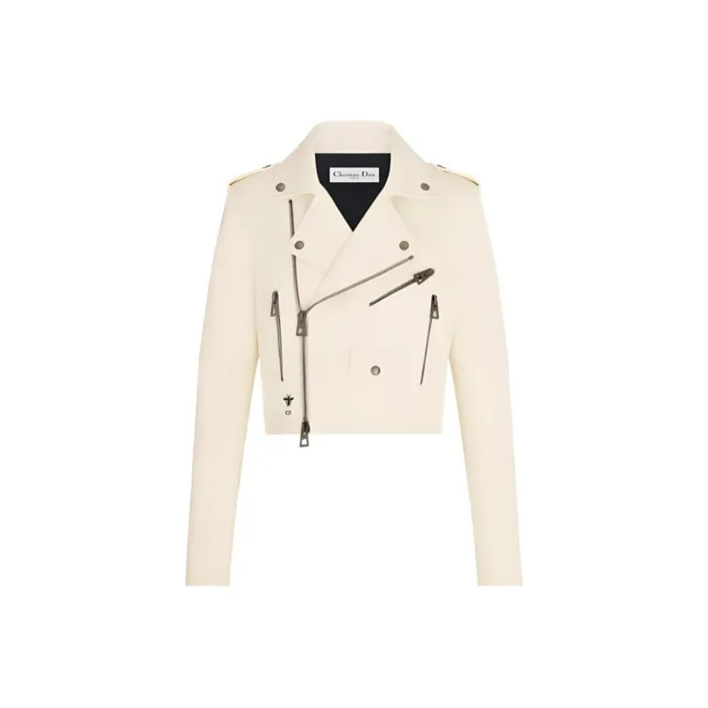DIOR SS24 Leather Jacket Women's White-0