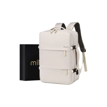 MILOOKY Oxford Backpack Regular Unisex Apricot/Gray