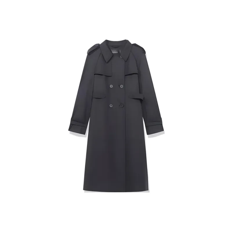 GOELIA Trench Coats Women's 00B Black-0