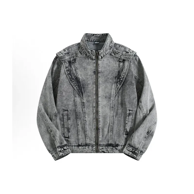 LESS BEARS Denim Jacket Unisex Gray-0