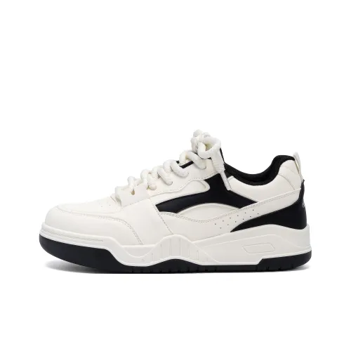 HUANQIU Lightweight Breathable Height Increasing Low Top Skateboard Shoes Men's Black White