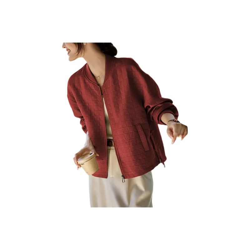 XWI Baseball Jacket Women's Bordeaux Red-0