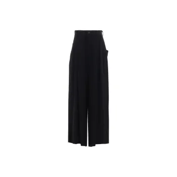Yohji Yamamoto U Doube Tucked Wide Pant 'Black'
