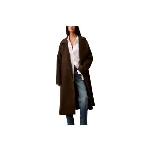 CALVIN prints Trench Coat Women's Dark Brown