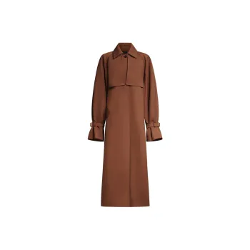 MaxMara Cosimo Belted Button Detailed Coat