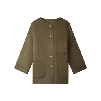 THE SEA LIFE Velvet feel Coat Women's Moss Green