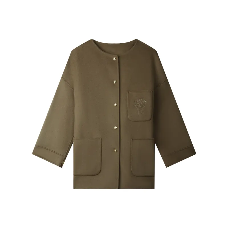 THE SEA LIFE Velvet feel Coat Women's Moss Green-0