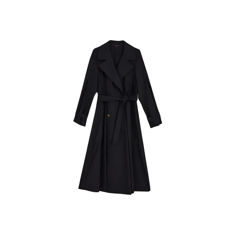 Yiner Trench Coat Women's Black-0
