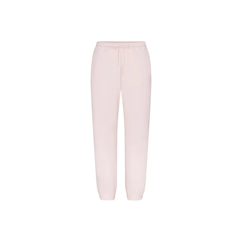 SKIMS Valentine's Day Collection SS25 COTTON FLEECE CLASSIC JOGGER Casual Pants Women's Barely Pink/Light Pink-0