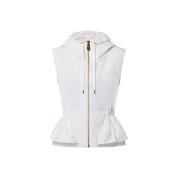 LOUIS VUITTON Monogram Accent Peplum Gilet