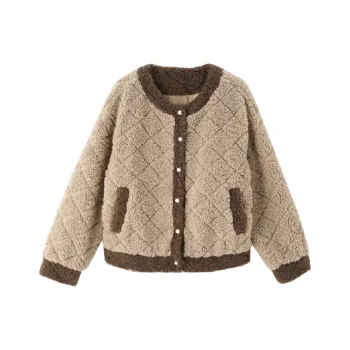 XWI Velvet feel Coat Women's Light Coffee