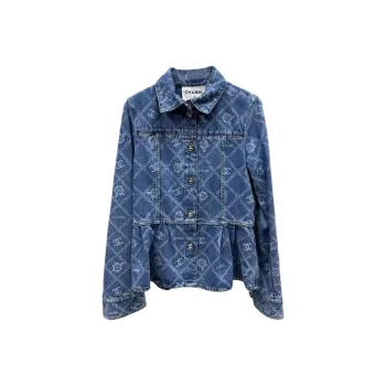 CHANEL 23A Denim Jacket Women's Blue